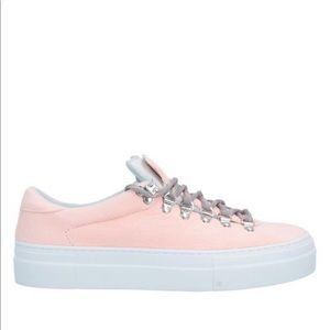 Diemme pink leather and suede sneakers
